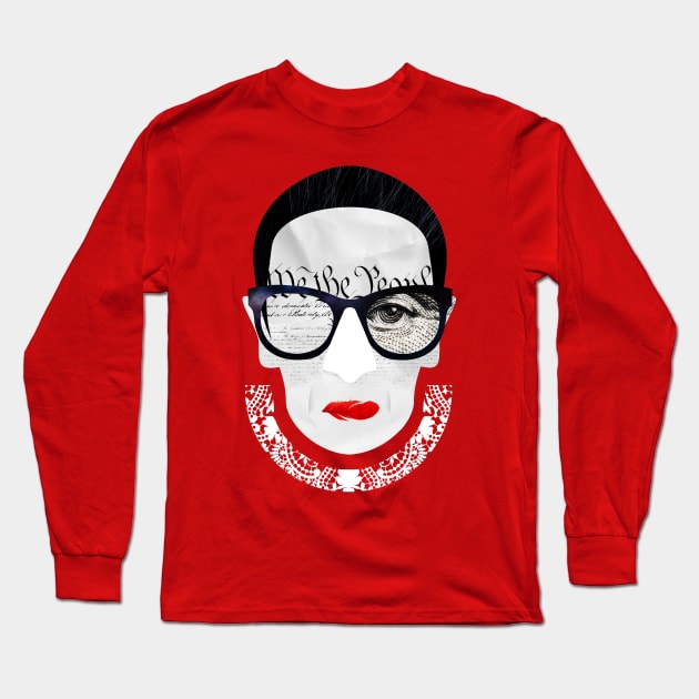 Ruth Bader Ginsburg Long Sleeve T-Shirt by unicornrebellion1981